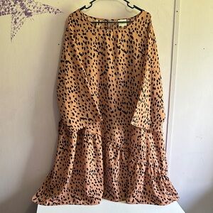 Hayden Los Angeles Women's Leopard Print‎ Midi Dress size 3X